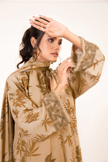 Alkaram FW-14-22-Beige Winter Collection 2022 Online Shopping